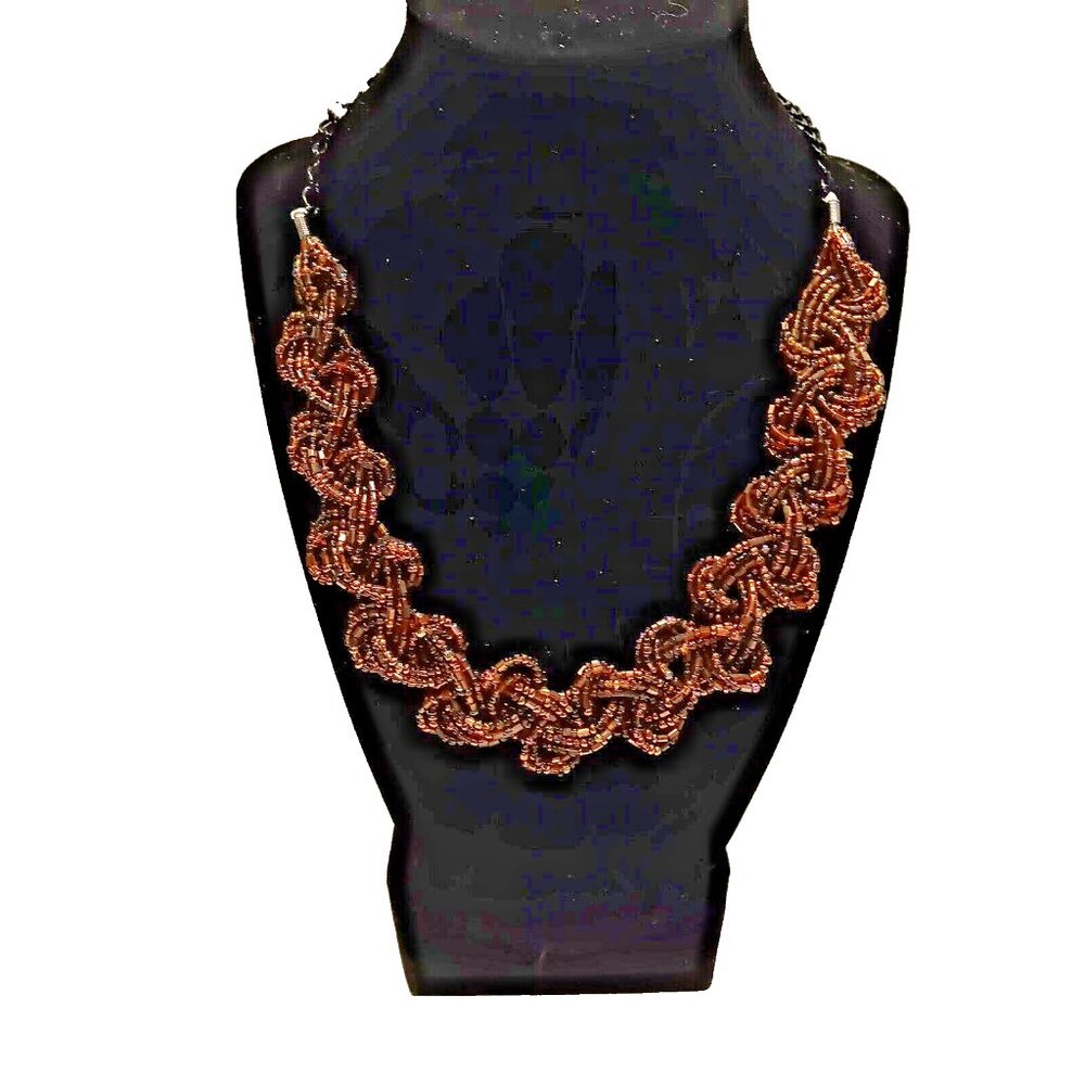 Womens Brown 7 in. Bead Necklace Jewelry